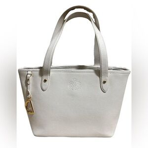 Ralph Lauren leather Elegant White Tote Bag